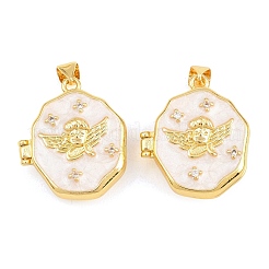 Brass Locket Pendants&nbsp;KK-D232-07G
