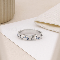 1Pc Alloy Rhinestone Finger Rings&nbsp;RJEW-LP0003-60