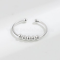 925 Sterling Silver Open Cuff Rings&nbsp;RJEW-P091-01A-S