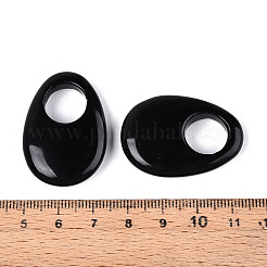 Natural Obsidian Large Hole Pendants&nbsp;G-N348-06B-12