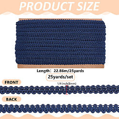 Polyester Braided Lace Trim&nbsp;OCOR-WH0110-14B