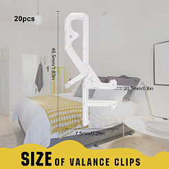 PC Plastic Curtain Overlay Clips&nbsp;FIND-WH0053-29
