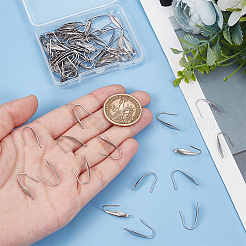 80Pcs 316 Surgical Stainless Steel Earring Hooks&nbsp;STAS-UN0034-73