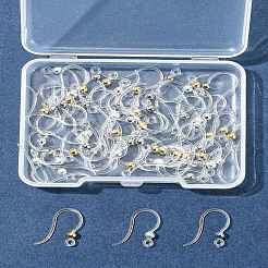 60Pcs 3 Colors Eco-Friendly Plastic Earring Hooks&nbsp;STAS-FS0001-61
