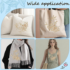2Pcs 3D Flower Beading Polyster Embroidery Ornaments Accessories&nbsp;DIY-CY0003-64C