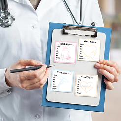 9Pcs Square Paper Sticky Note Pads&nbsp;DIY-CP0014-13B