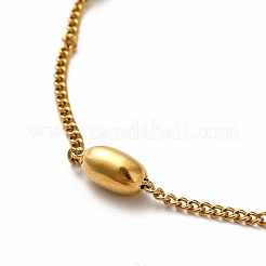 Ion Plating(IP) 304 Stainless Steel Curb Chain Bracelets&nbsp;BJEW-P292-01G