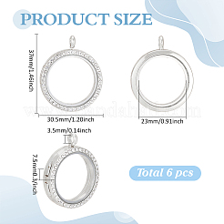 6Pcs Alloy Magnetic Locket Pendants&nbsp;FIND-ME0003-67P