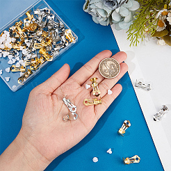 60Pcs 2 Colors Brass Clip-on Earring Settings&nbsp;KK-SP0001-11