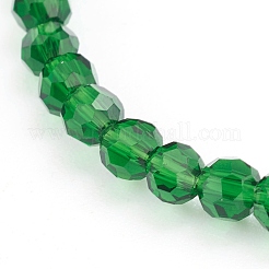 Faceted Round Glass Beaded Stretch Bracelets&nbsp;BJEW-JB05986