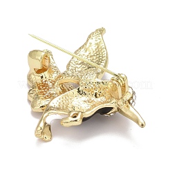 Bird Enamel Pin with Rhinestone&nbsp;JEWB-A004-18G-A