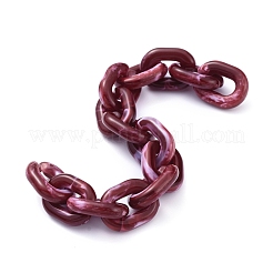 Transparent Acrylic Handmade Cable Chain&nbsp;AJEW-JB00545-04