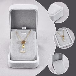Velvet Pendant Box&nbsp;CON-WH0088-35C