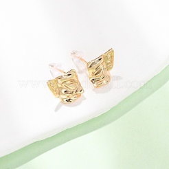 Brass Stud Earrings&nbsp;EJEW-D363-01G-01
