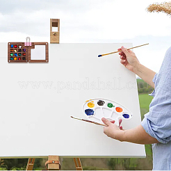 2Pcs 2 Styles Wood Magnetic Flip Top Paintbox&nbsp;AJEW-DC0001-26