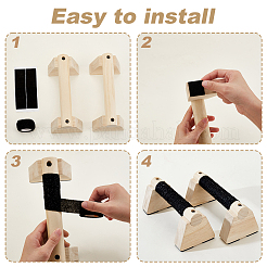 2Pcs Wood Push-up Brackets&nbsp;ODIS-WH0030-271A