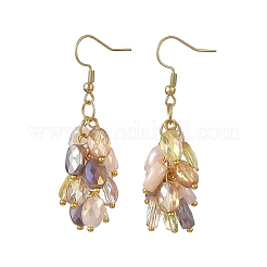 304 Stainless Steel & Electroplate Glass Beads Cluster Earrings for Women&nbsp;EJEW-JE07470