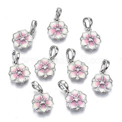Brass Micro Pave Clear Cubic Zirconia Charms&nbsp;ZIRC-T002-16P-A