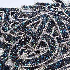 Glitter Rhinestone Iron On Patches&nbsp;DIY-FG0001-28B