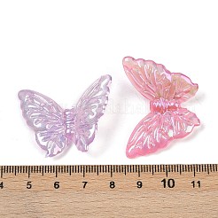UV Plating & Luminous Transparent Acrylic Beads&nbsp;MACR-L007-20
