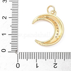 Brass Micro Pave Cubic Zirconia Pendants&nbsp;KK-D357-49G