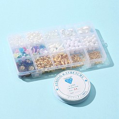 DIY Imitation Pearl Earring Bracelet Necklace Making Kit&nbsp;DIY-FS0003-09