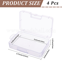 4Pcs Rectangle Plastic Bead Storage Containers&nbsp;CON-CN0001-44
