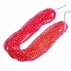 Baking Paint Transparent Glass Beads Strands&nbsp;DGLA-A035-T10mm-A02