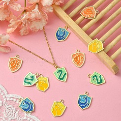 12Pcs 4 Colors Alloy Enamel Pendants&nbsp;ENAM-YW0003-93