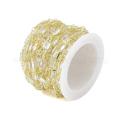 Rack Plating Brass Chains Micro Pave Cubic Zirconia&nbsp;AJEW-Q150-07G-02