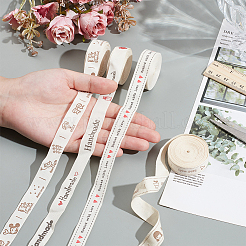 4 Rolls 4 Styles Cotton Handmade Printed Ribbon&nbsp;OCOR-NB0002-08