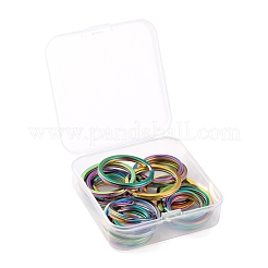 30Pcs 3 Style Ion Plating(IP) 304 Stainless Steel Split Key Rings&nbsp;STAS-LS0001-52MC