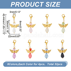 4 Sets Angel Acrylic Pendant Decoration&nbsp;FIND-PH0010-14