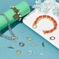 30Sets 3 Colors Tibetan Style Alloy Toggle Clasps&nbsp;FIND-SC0002-73