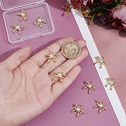 10Pcs Rack Plating Brass with ABS Plastic Pearl Charms&nbsp;KK-UN0004-98