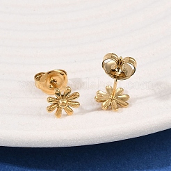 304 Stainless Steel Flower Stud Earrings&nbsp;EJEW-I320-02G