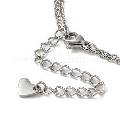 304 Stainless Steel 2-strand Chain Bracelets&nbsp;BJEW-L673-024P