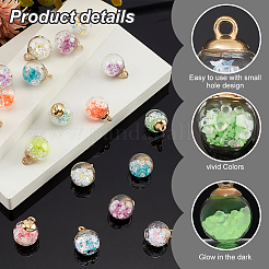 44Pcs 11 Styles Transparent Glass Globe Pendants&nbsp;FIND-PH0010-23