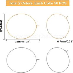 100Pcs 2 Colors 316 Surgical Stainless Steel Wine Glass Charms Rings&nbsp;STAS-UN0028-95B