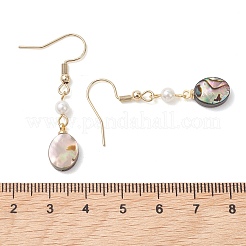 Natural Paua Shell Dangle Earrings&nbsp;EJEW-JE06962