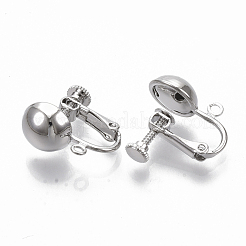 Brass Screw On Clip Earring Converter&nbsp;X-KK-T051-43P-NF