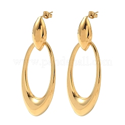 304 Stainless Steel Dangle Stud Earrings&nbsp;EJEW-K330-07G