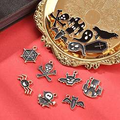 20Pcs 10 Styles Halloween Alloy Enamel Pendants&nbsp;ENAM-FP0002-91