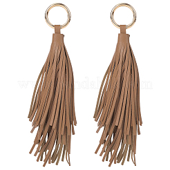 2Pcs PU Leather Tassel Pendant Keychains&nbsp;FIND-CL0002-41A