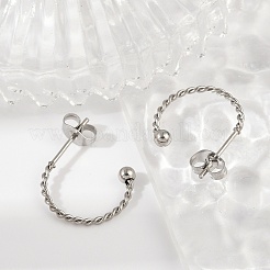 201 Stainless Steel Stud Earring&nbsp;EJEW-C131-06P