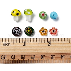 50Pcs 4 Style Handmade Lampwork Beads&nbsp;LAMP-FS0001-06