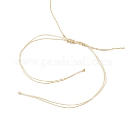 Adjustable Dyed Natural Malaysia Jade & Rose Quartz Round Beaded Braided Necklaces&nbsp;NJEW-JN05324