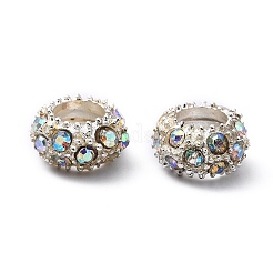 Crystal AB Rhinestone European Alloy Beads Fit Charm Bracelets To Make Jewelry&nbsp;X-CPDL-H999-18