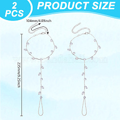 2Pcs Alloy Curb Chains Anklets&nbsp;AJEW-GA0007-85S