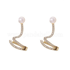 Alloy Crystal Rhinestone Stud Earrings&nbsp;FS-WGE6FC8-01